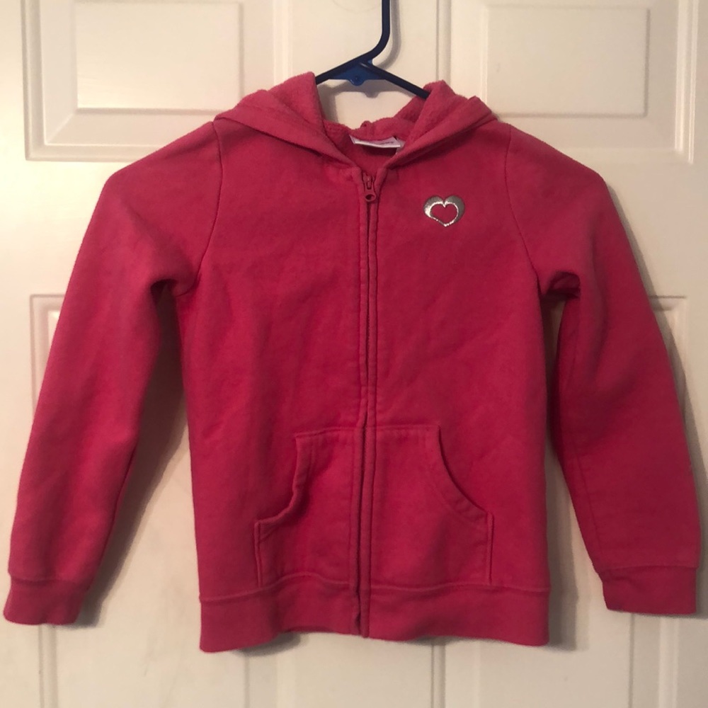 🇺🇸🍁Hot pink girls’ zip up hoodie, size 6X